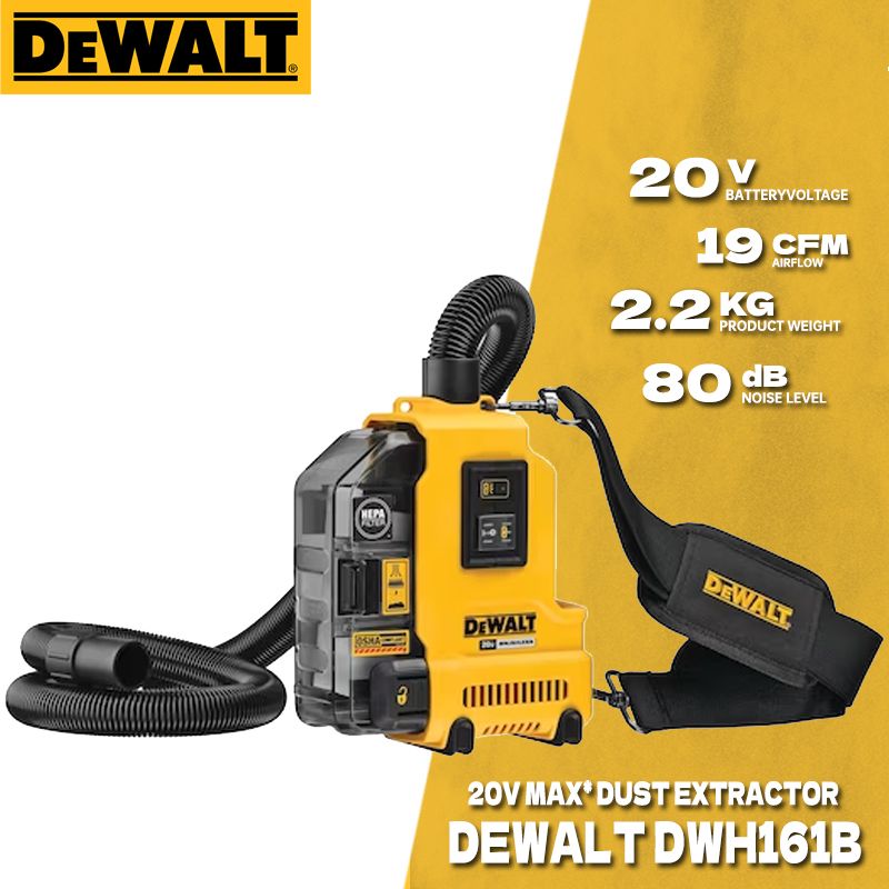 Пылесос DeWalt DWH161B 20V Бесколлекторный Бесконтактный запуск Для дрель и шлифмашин