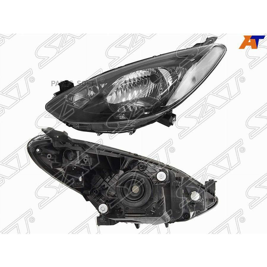 Фара Mazda Demio 07-11 / 2 07-10 (Слева/ Галоген/ Ручная регулировка) от официального дистрибьютора, SAT, артикул ST2161156L