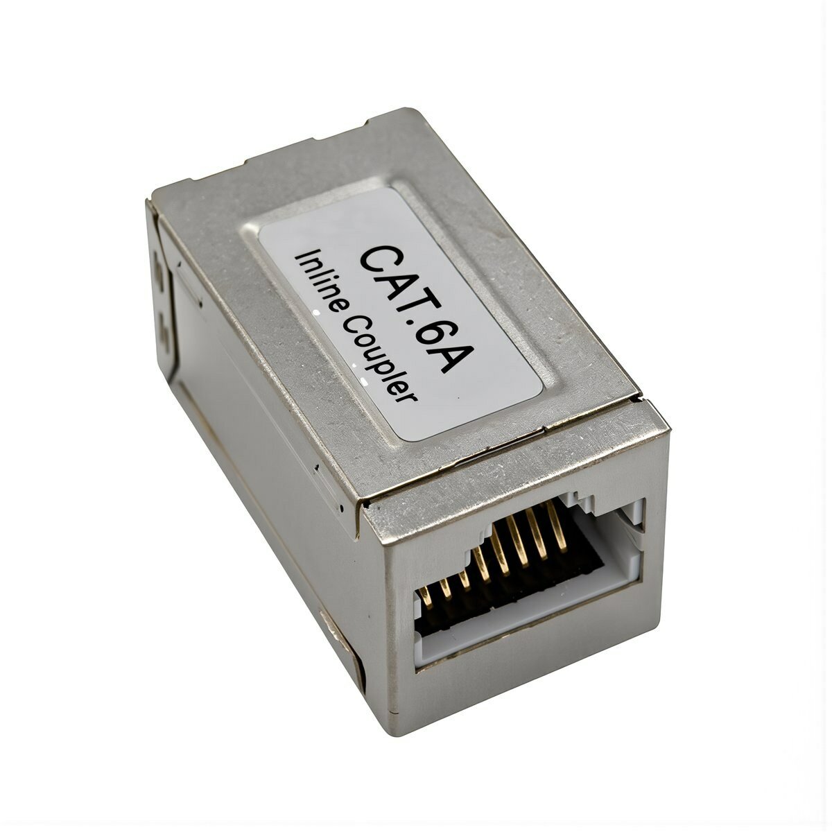 Соединительный адаптер RJ45 CAT.6A экранированный прямой муфта для удлинения сетевого кабеля до 10 Гбит/с