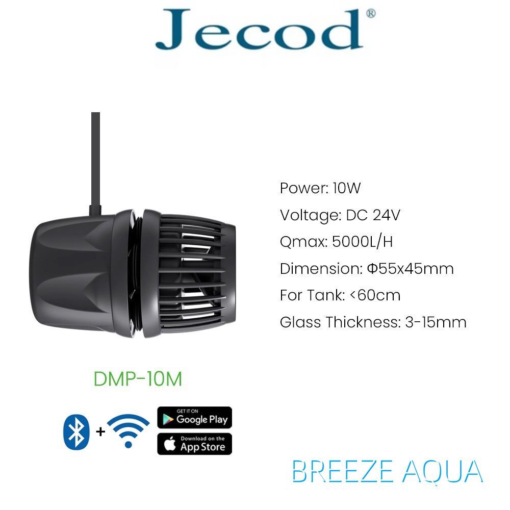 Умный волновой насос Jebao DMP10M с Wi-Fi управлением через приложение для пресноводных и морских аквариумов