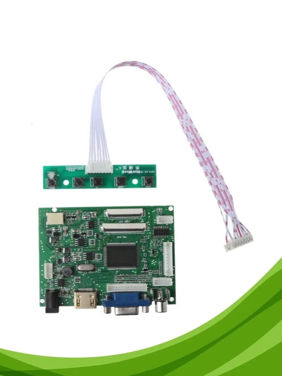 Контроллерный модуль для LCD-дисплея, Цвет Разноцветный, Размеры, мм 4