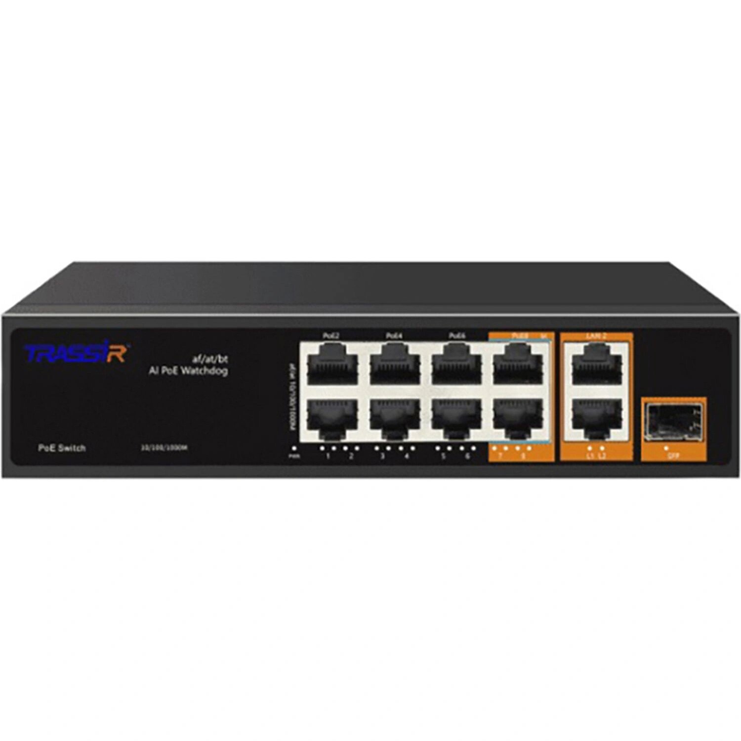 TRASSIR Коммутатор Trassir TR-NS13111S-120-8PoE