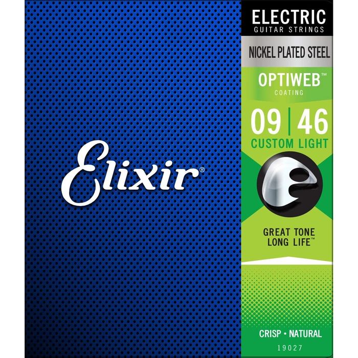 Elixir 19027 OptiWeb Комплект струн для 6-струнной электрогитары 9-46