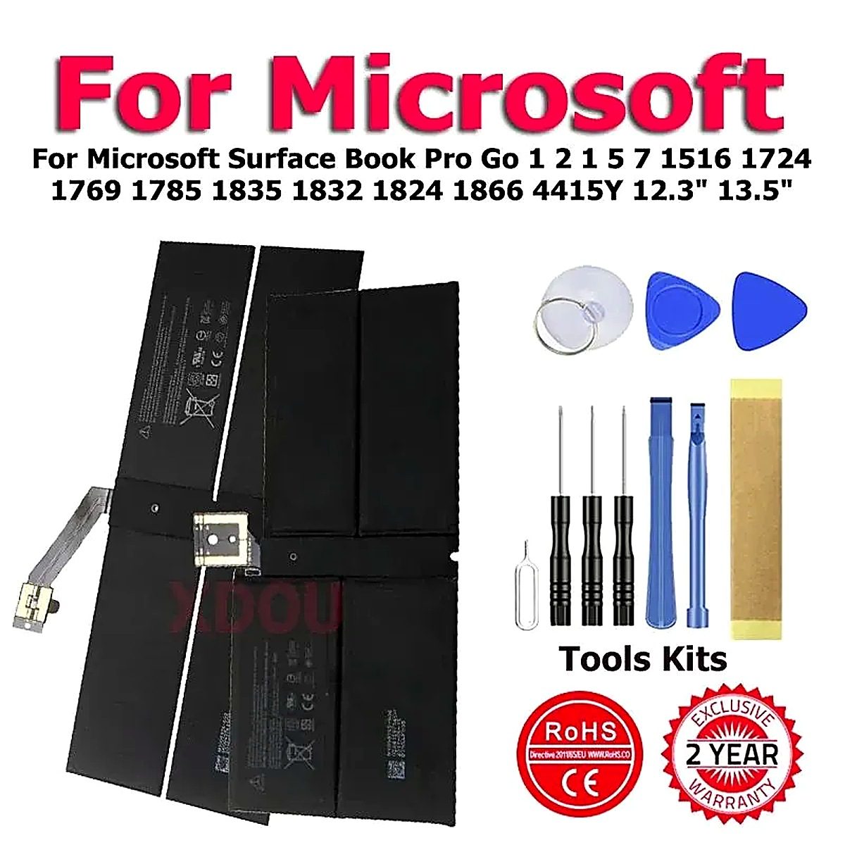 Аккумулятор G3HTA038H для планшета Microsoft Surface Pro 5 1796 7.57V 5940mAh