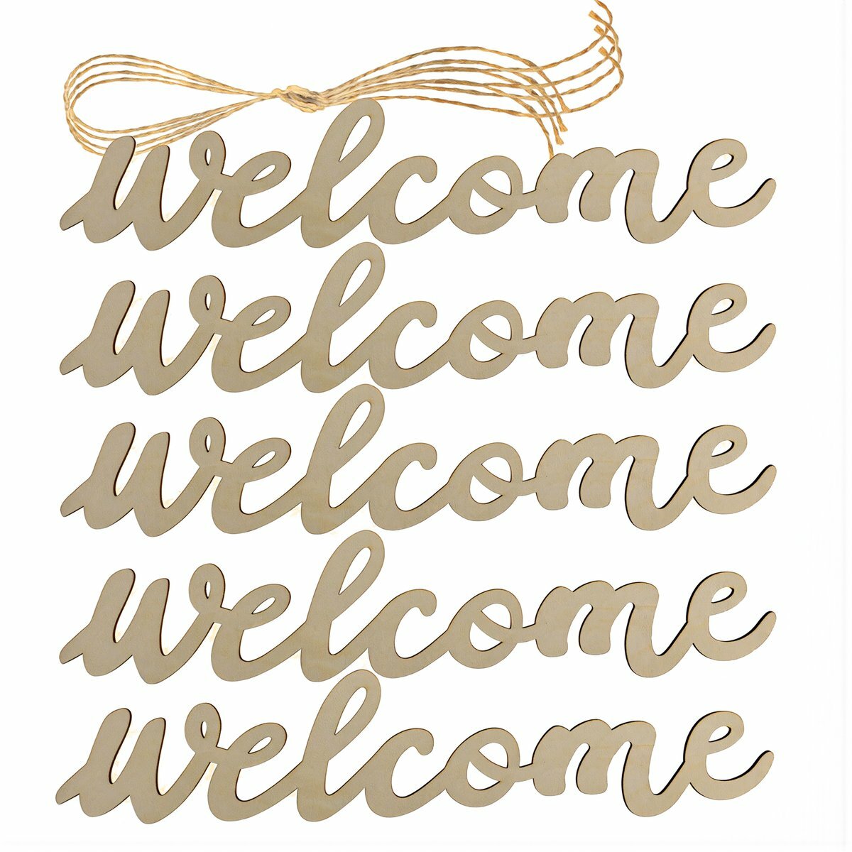 Деревянная декоративная надпись Welcome набор 5 штук подвесная табличка для кафе дома прихожей интерьер