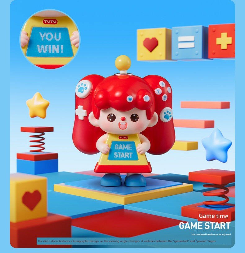 Фигурка POPMART SUPERTUTU Happy ING Blind Box Гейм тайм открытая коробка закрытый пакет коллекционная игрушка