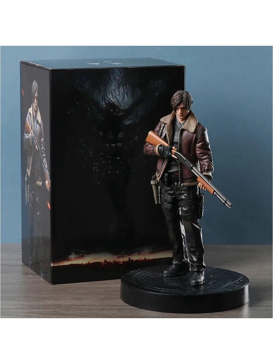 Resident Evil Leon Scott Kennedy Фигурка в Кожаной Куртке (30cm)