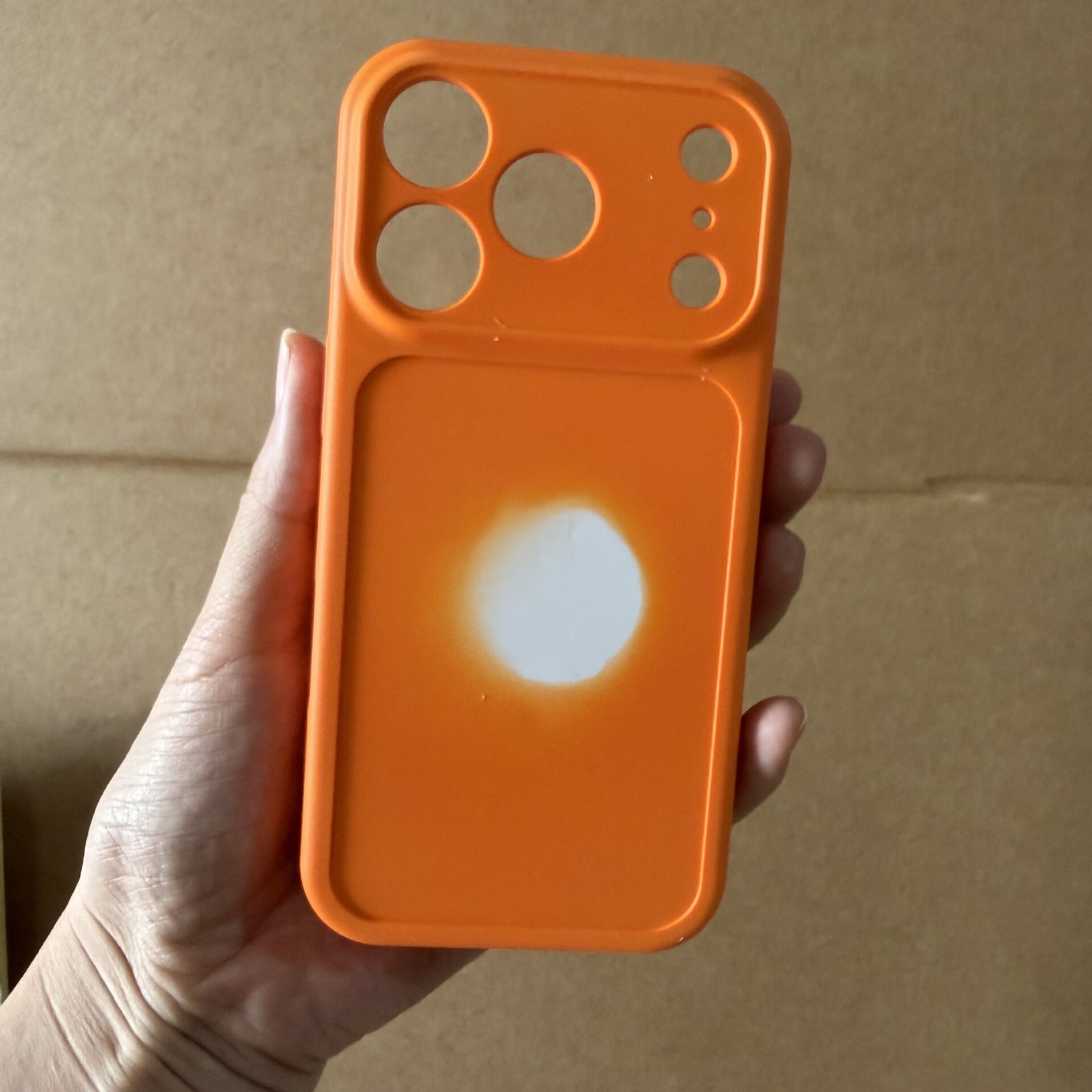 Чехол для iPhone 17 Оранжевый из жидкого силикона и прозрачного акрила, задняя крышка, DIY