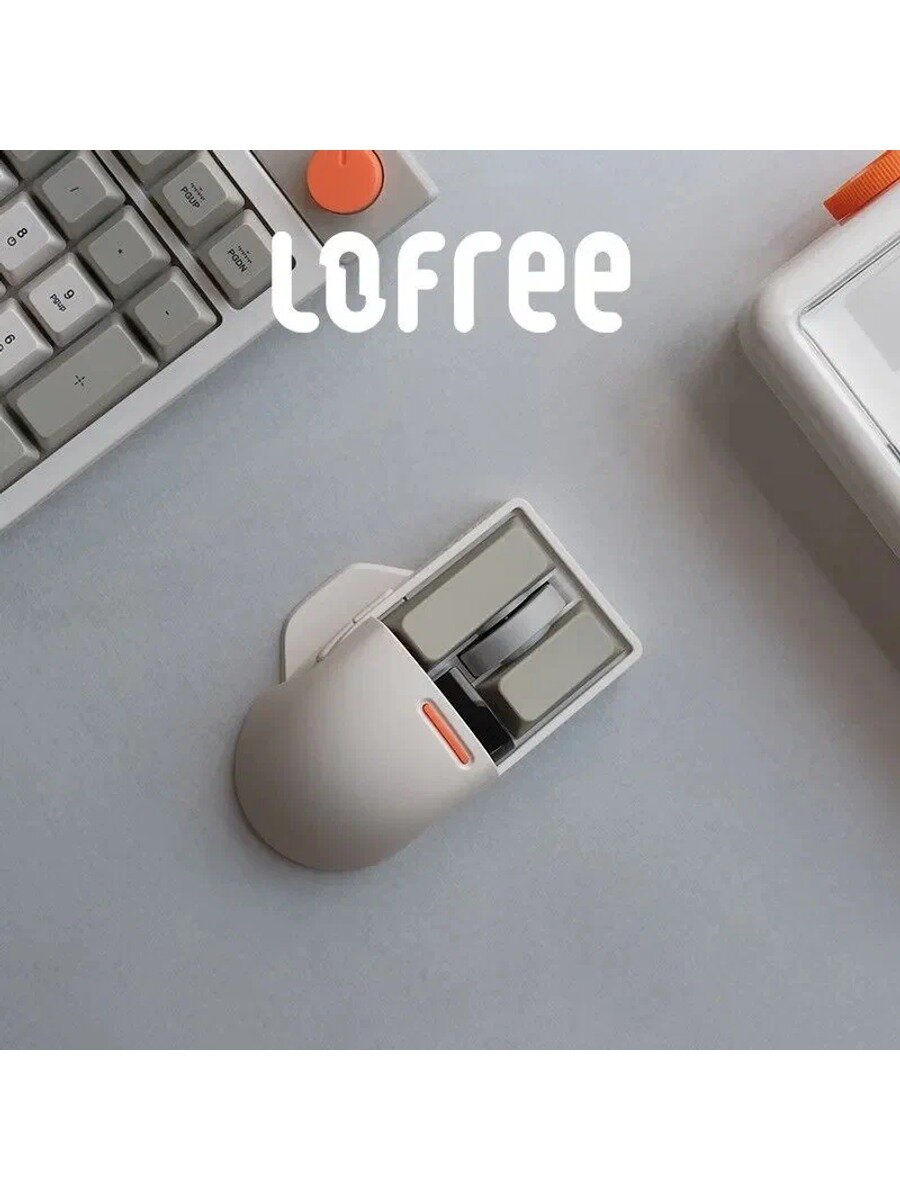 Мышь беспроводная PBT Mouse OE909, Retro Grey, светло серый, белый базовая стандартная модель серии