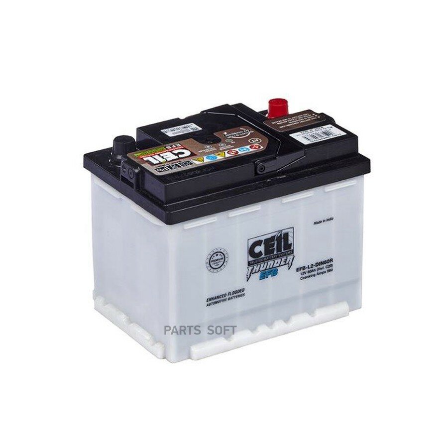 Аккумулятор CEIL DIN EFB-L2-DIN60R от официального дистрибьютора, CEIL, артикул EFBL2DIN60R
