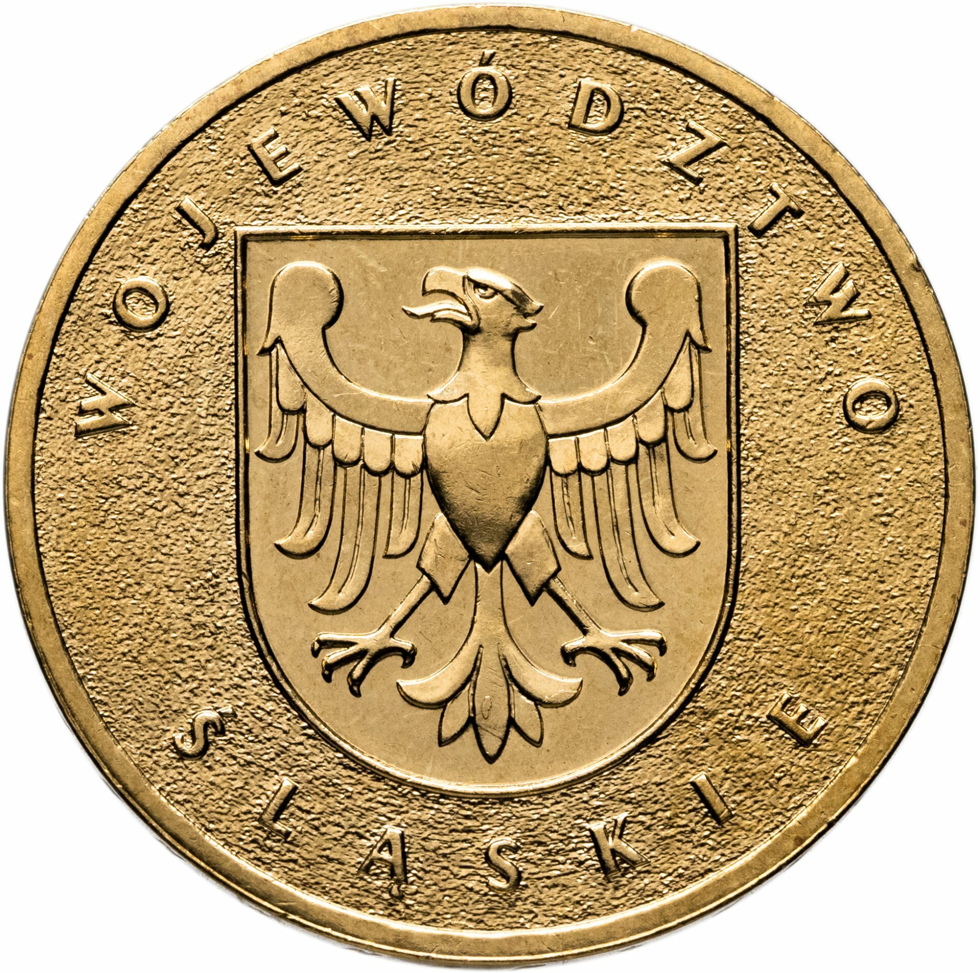 Польша 2 злотых 2004 "Герб Силезское воеводство", Латунь, в сохранности UNC