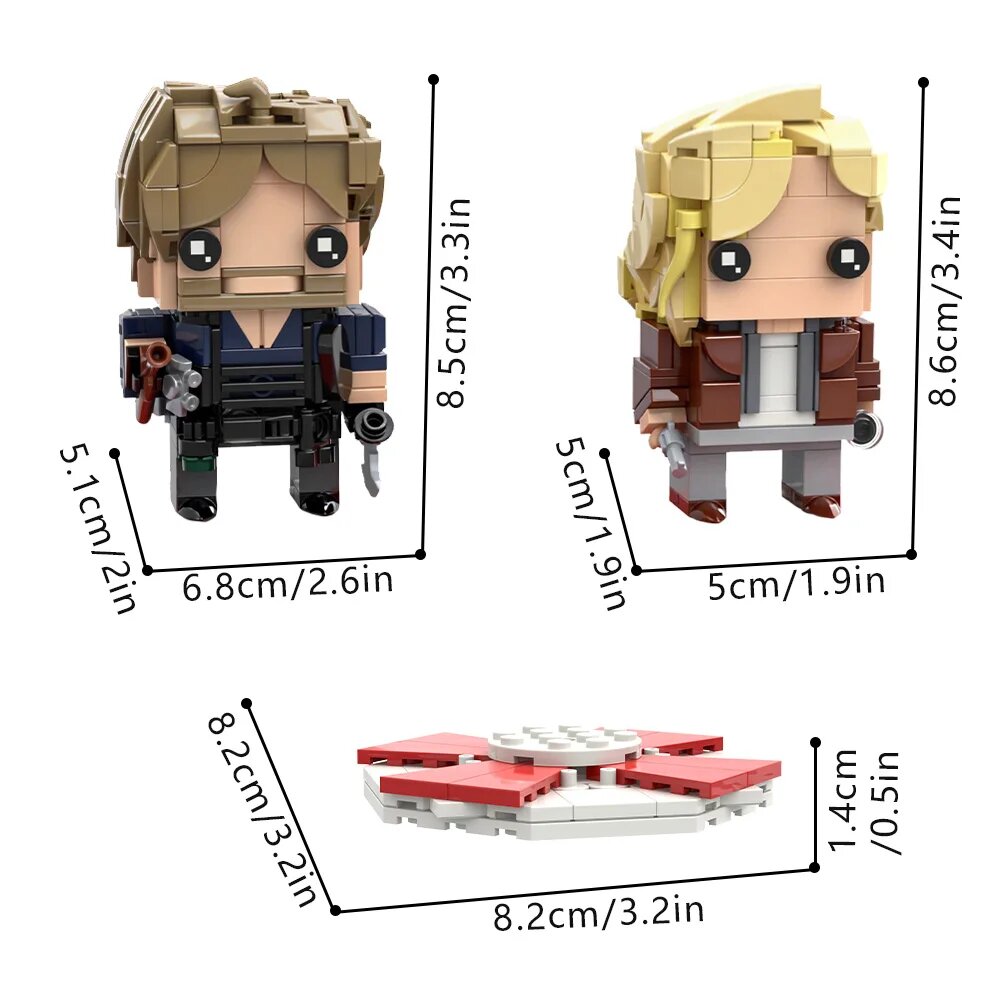 Конструктор Gobricks MOC фигурки Грейс Ашкрофт и Леона Скотта Кеннеди