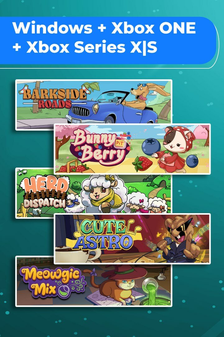 Набор Barkside Roads + Bunny Pit Berry + Cute Astro + Herd Dispatch + — Xbox Series X|S, Xbox One, PC — Цифровая версия