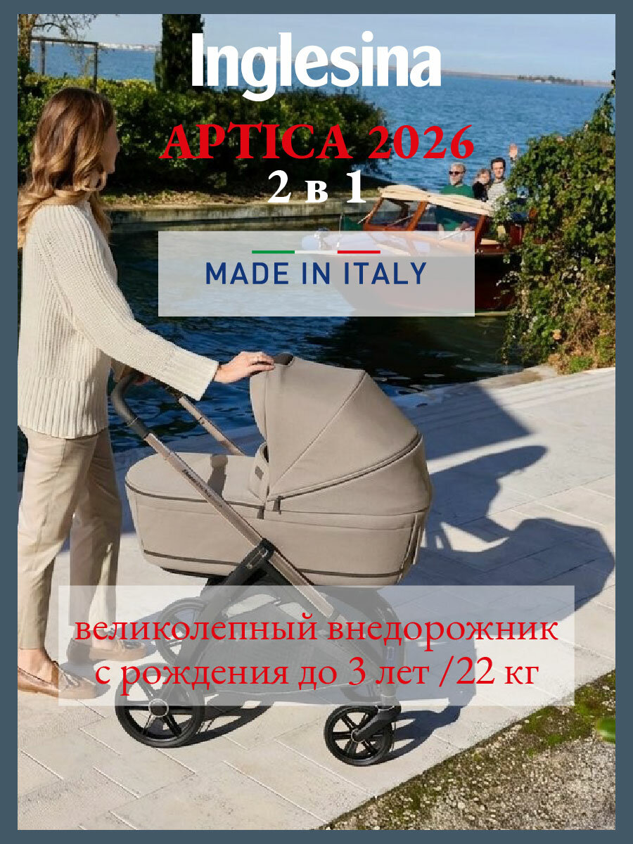 Коляска 2 в 1 Inglesina Aptica c подставкой под люльку Stand Up, Vicana Beige
