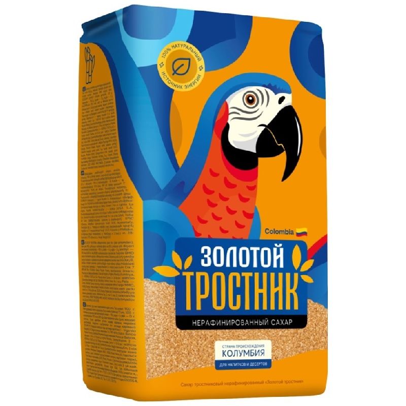 Сахар золотой тростник нерафинированный 900г