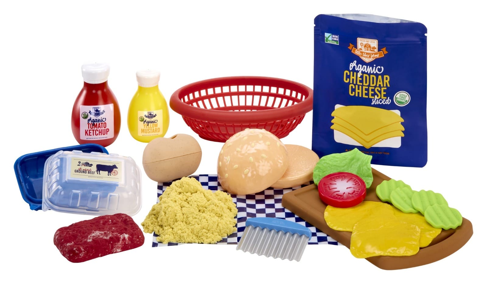 Игровой набор для лепки Little Tikes Creative Chefs Cheeseburger and Fries Kit, разноцветный
