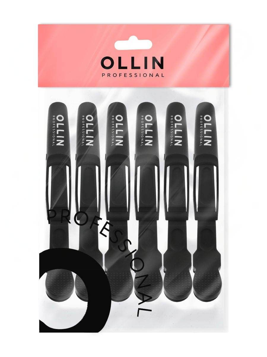 OLLIN PROFESSIONAL Зажимы парикмахерские "крокодил" 11,5 см 6 шт