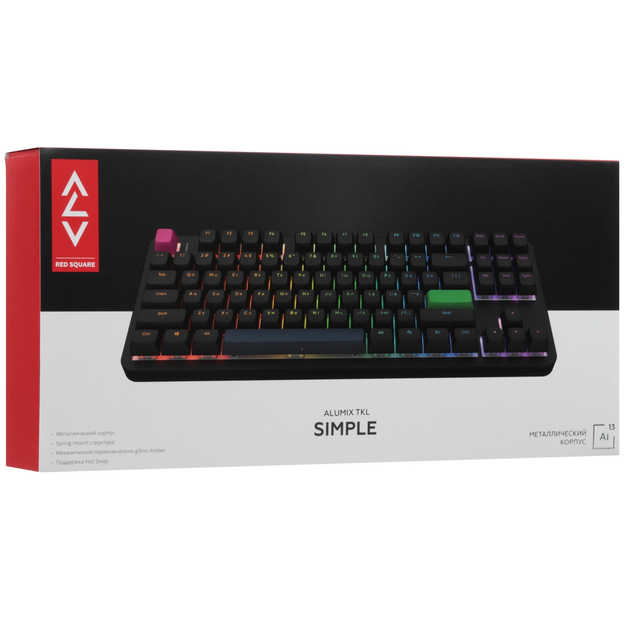 Клавиатура проводная Red Square Alumix TKL Simple черный [RSQ-20049]