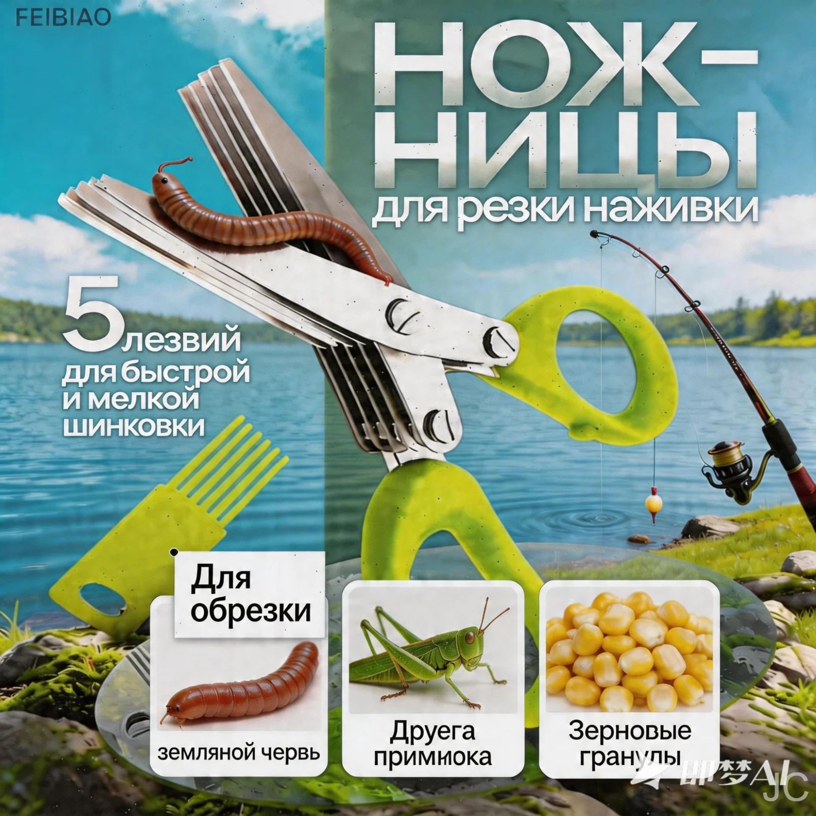 Ножницы для рыбалки / рыболовные ножницы для резки наживки