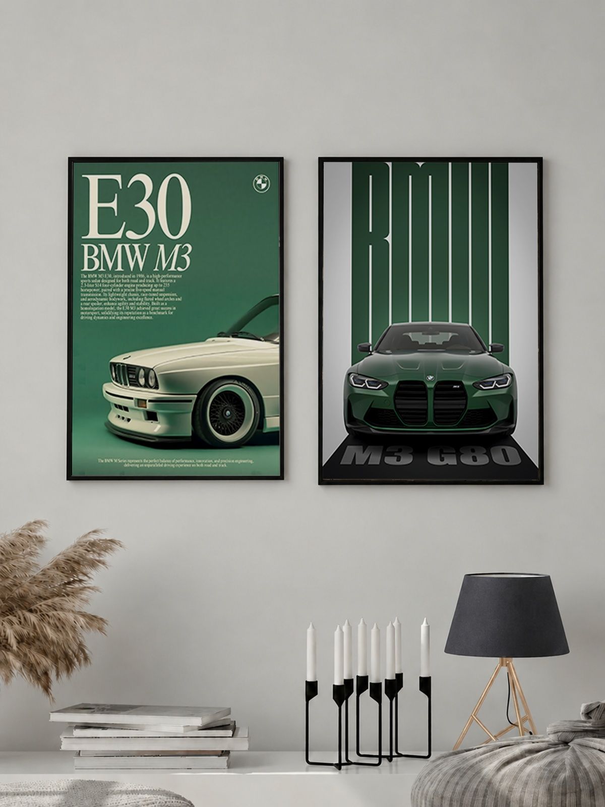 Набор Постеров / Плакатов Эстетика БМВ (BMW) 2 Листа А3