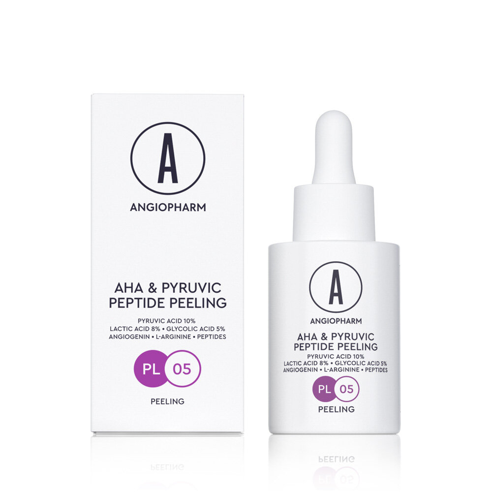 Angiopharm аha-пилинг С пептидами И пировиноградной кислотой рН 3.5-4.0 AHA & PYRUVIC Peptide Peeling 30 мл