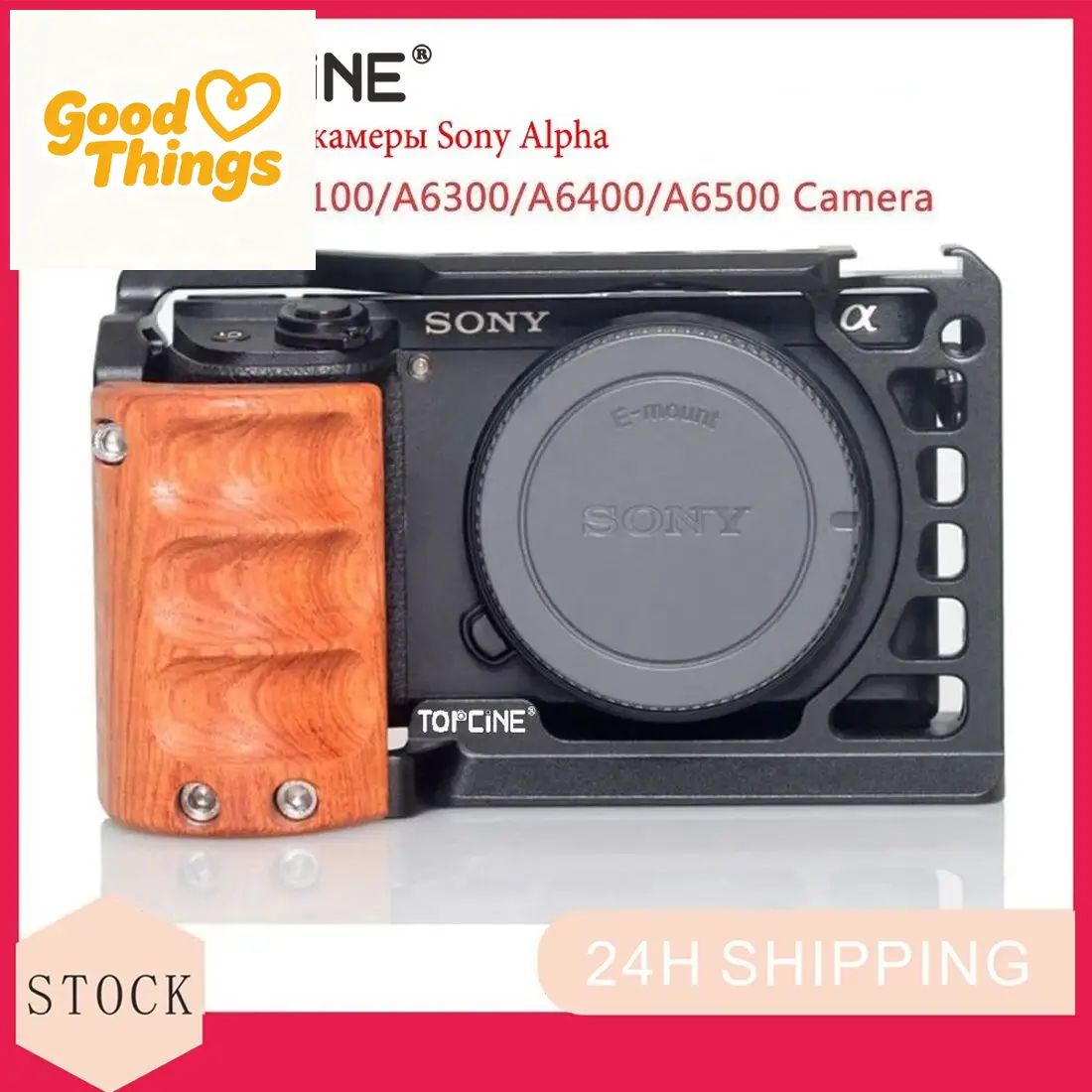 Клетка для камеры для зеркальных камер Sony A6500 A6400 A6300 A6000 A6100 с креплением на холодный башмак, отверстиями для крепления ручки, несколькими отверстиями 1/4 дюйма 3/8 дюйма