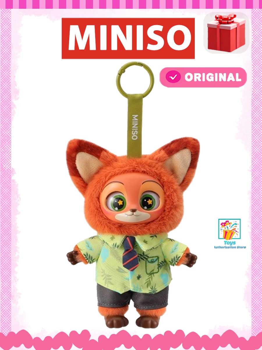 Коллекционная фигурки игрушка MINISO Disney Zootopia Vinyl Plush Doll Series- Nick, подарок на день рождения, Не Слепая коробка