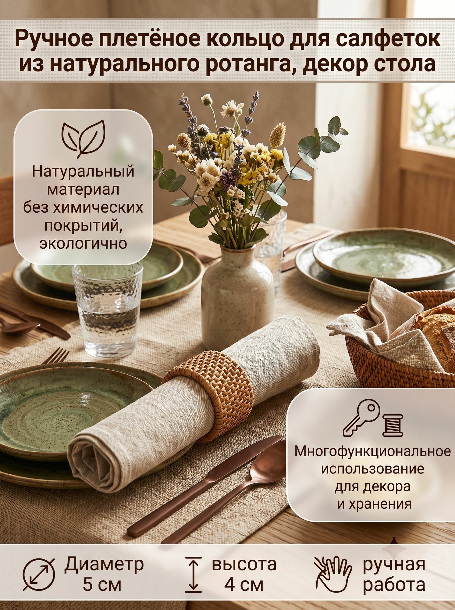 Кольцо для салфеток 1 шт.