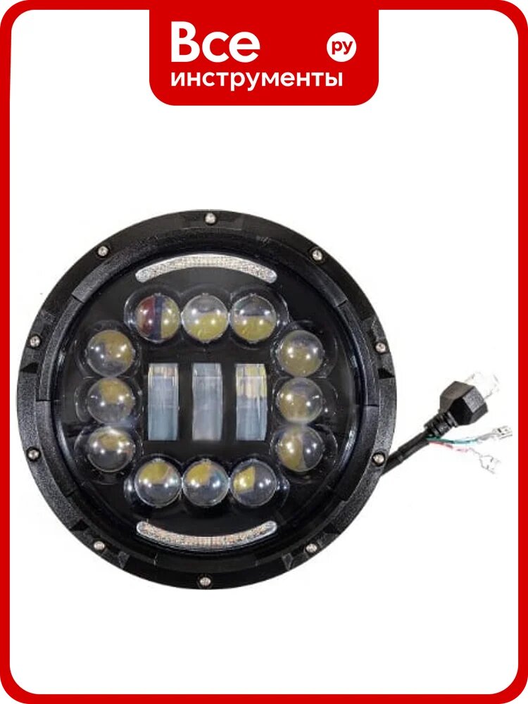 Светодиодная фара SKYWAY OFF ROAD 177х85 мм круглая 12V/24V 40W 6000К 15 Б+Ж LADA Niva S07201084