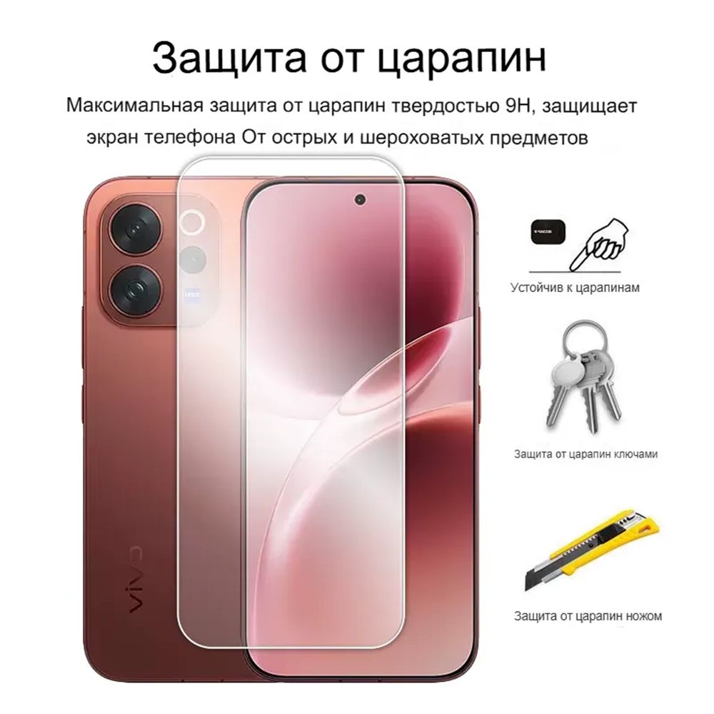 Защитное стекло для Vivo V70 поддерживает разблокировку по отпечатку пальца