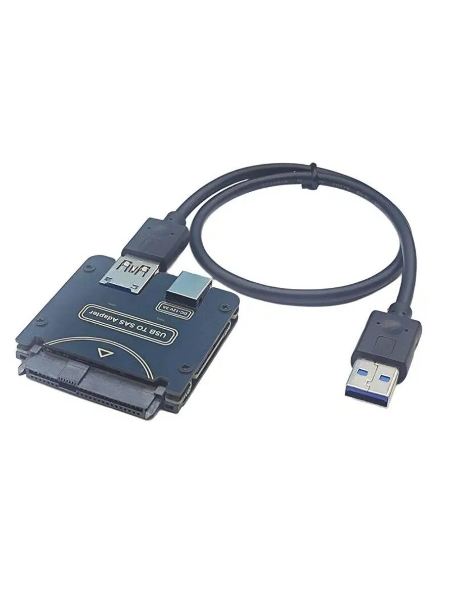 (T Y M B) Адаптер SAS 29Pin SFF-8482 - USB 3.0 Без Питания, Цвет Белый