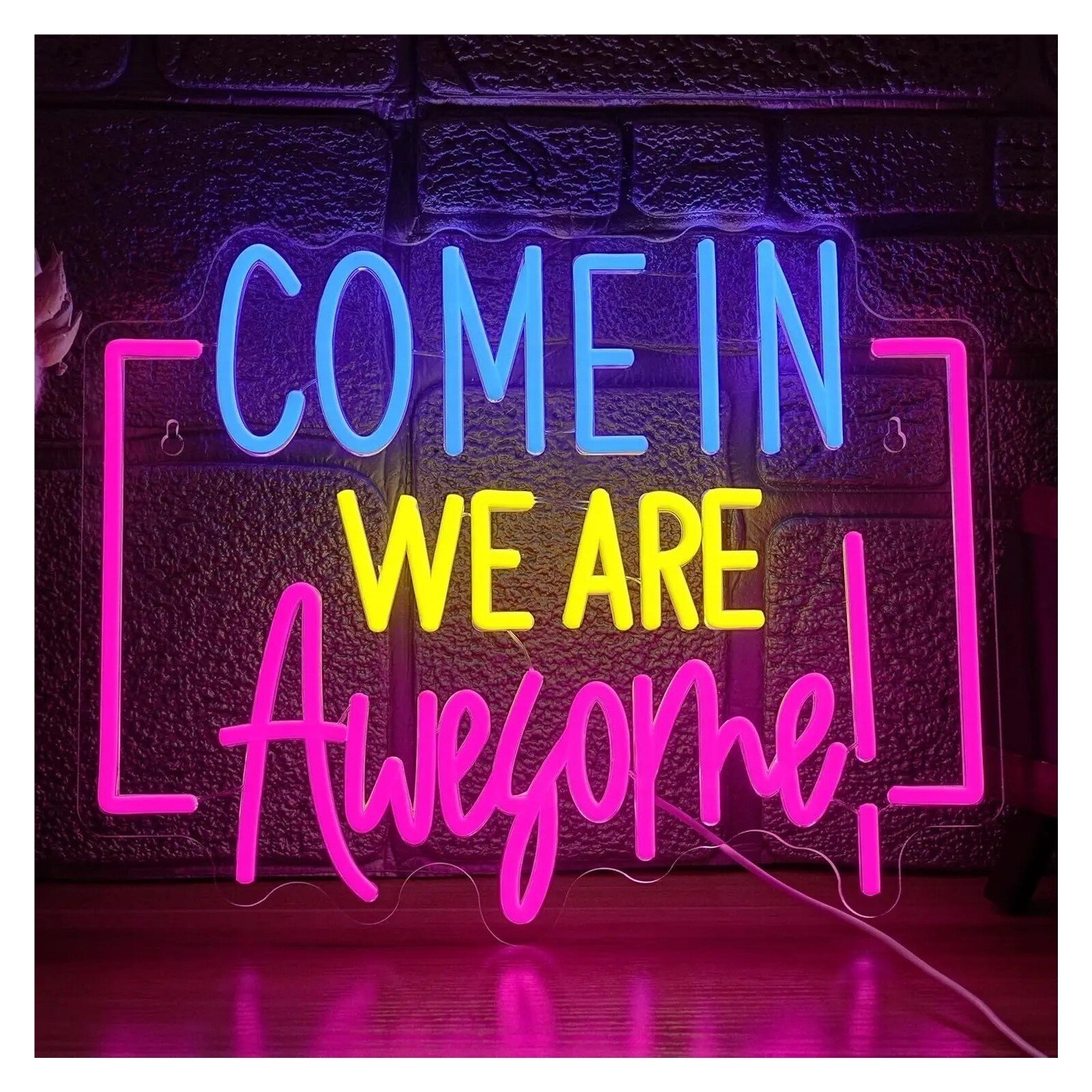 Неоновая Вывеска "Come In We Are Awesome" 38X30.4CM