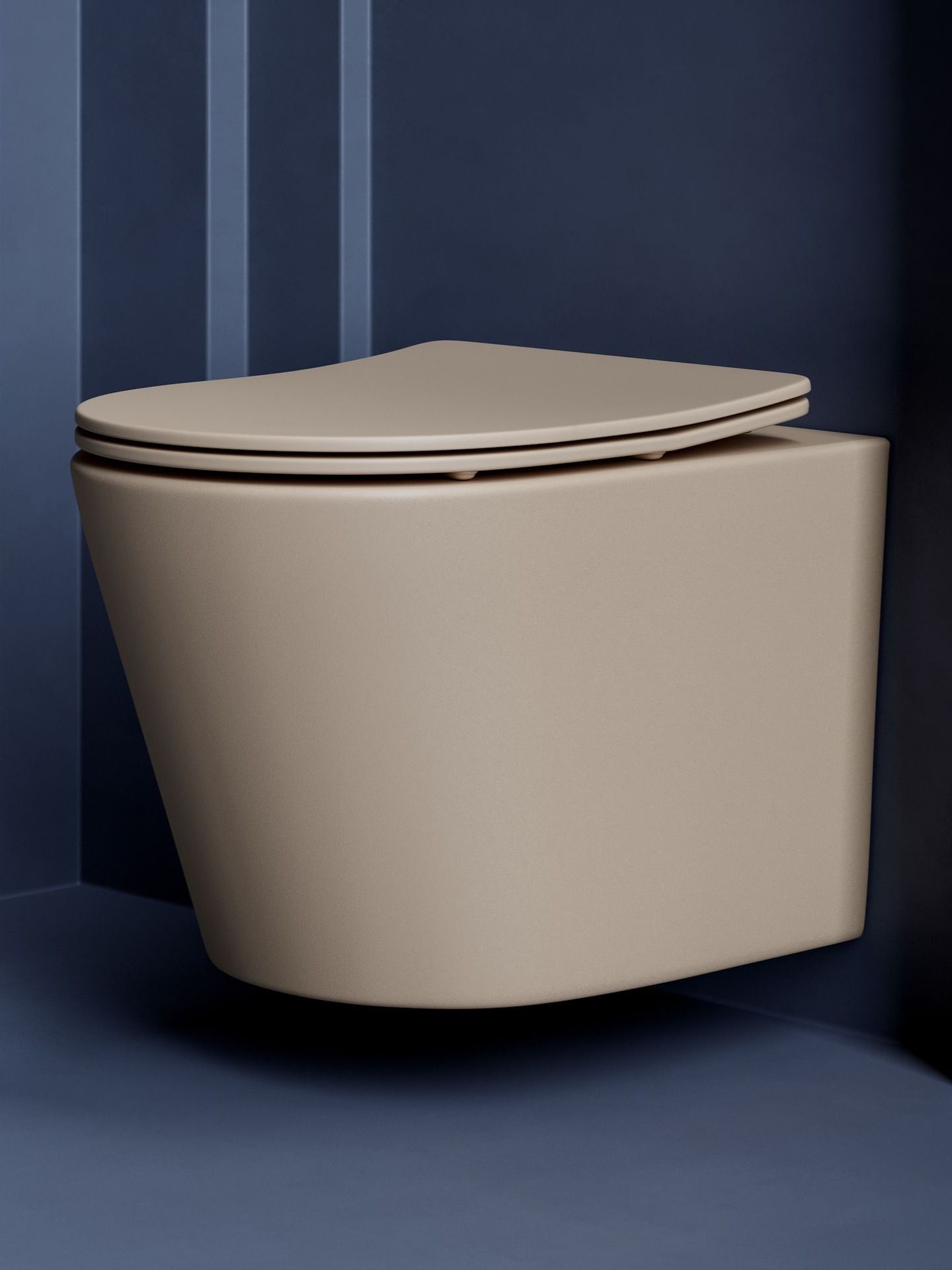 Подвесной унитаз Ceramicanova Balearica Rimless CN6000MC капучино матовый