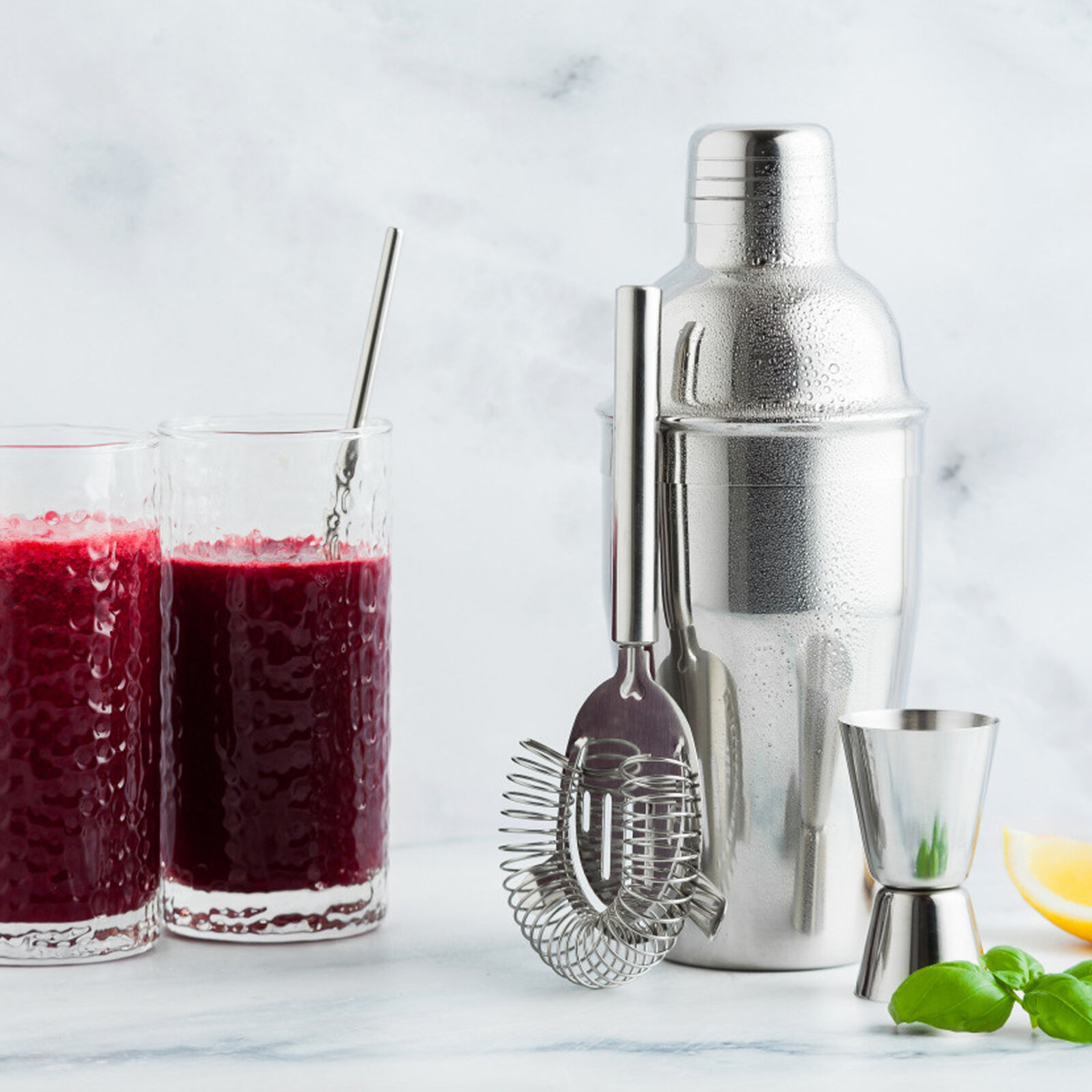 Стainless Steel Ice Strainer Для Бара 2 Штуки Размер 18X8.2X2Cm