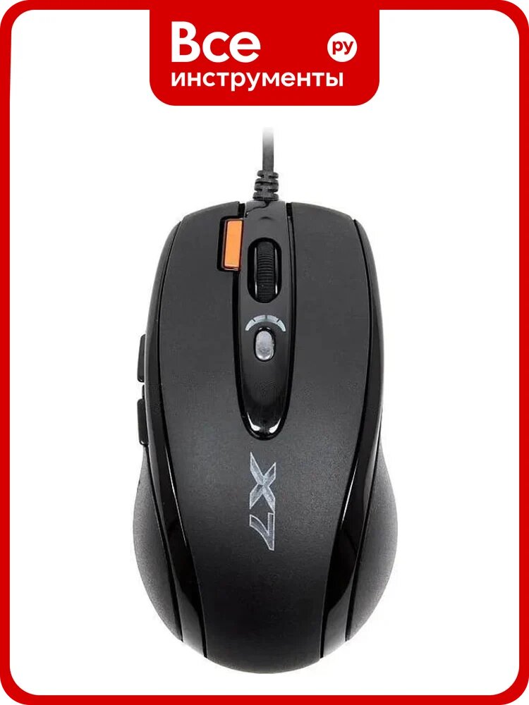 Мышь A4TECH X-718BK черный оптическая 3000dpi USB 6but (X-718BK USB) 94398