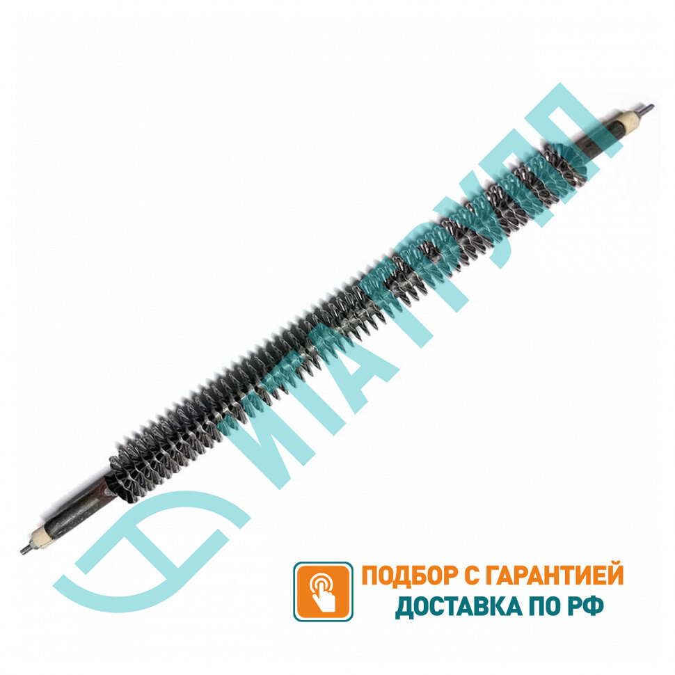 ТЭН 1000W, черн, L450мм, оребренный, подвижный воздух, тэнр 45А 13/1,0о 220 ф1, 06.100