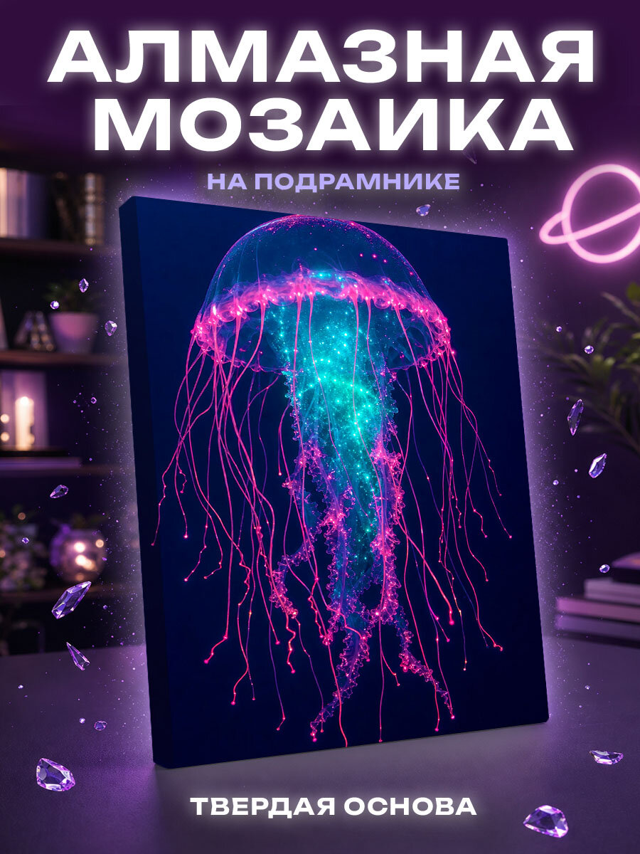 Алмазная мозаика Сияние хрустальной медузы