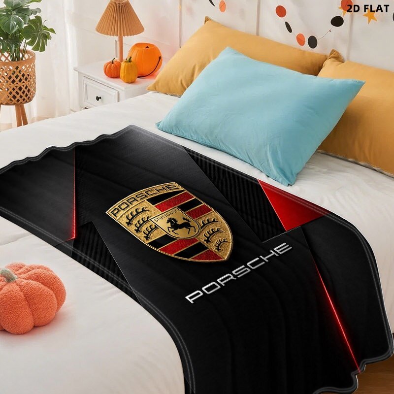 Porsche плед из флиса с кашемиром