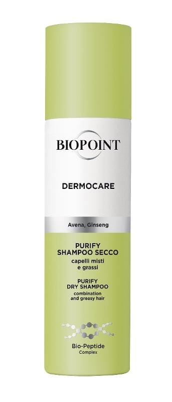 Шампунь сухой Biopoint Dermocare, с экстрактом овса и женьшеня, 150 мл