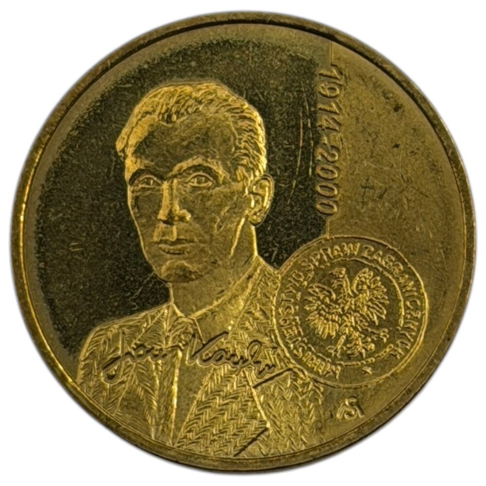 Польша 2 злотых 2014 г. (100 лет со дня рождения Яна Карского)