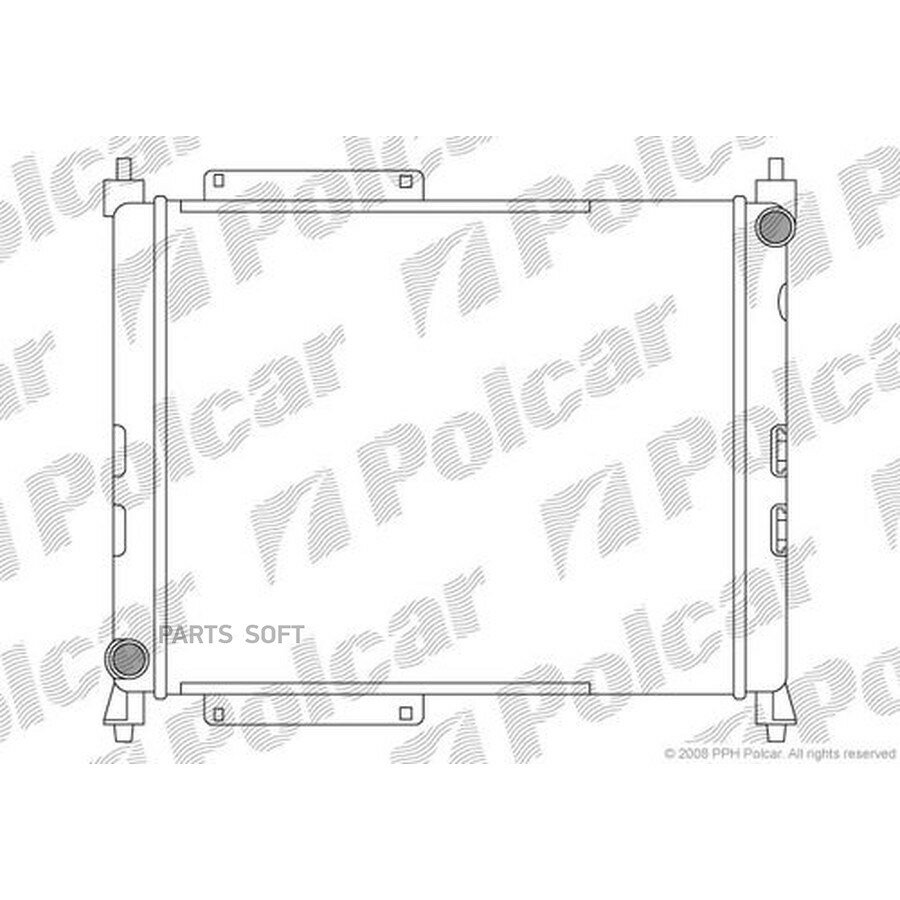 Радиатор охлаждения от официального дистрибьютора, POLCAR, артикул 381908A6