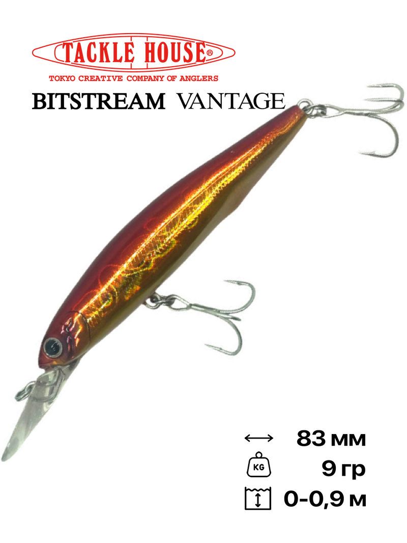 Воблер Tackle House Bitstream Vantage FMD83, 83 мм, 9 гр, #16 Red Gold
