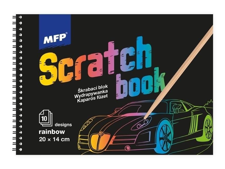 Набор для рисования, росписи MFPB скретч-карта радужная, 10 листов, 20,5x14 см