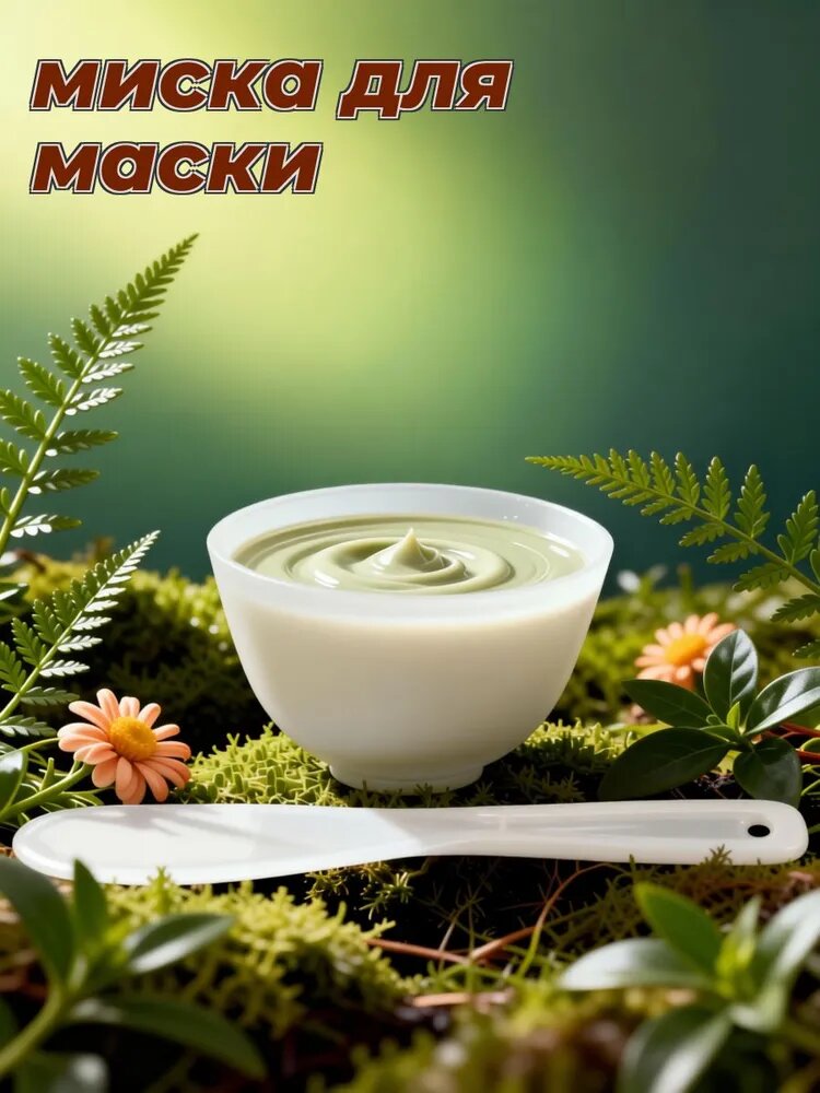 Набор силиконовых инструментов для смешивания масок лица, белый, для косметики