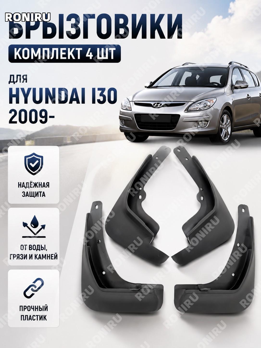 Брызговики для Hyundai i30 2009- автомобильные пластиковые защитные элементы кузова для колёсных арок эксплуатации