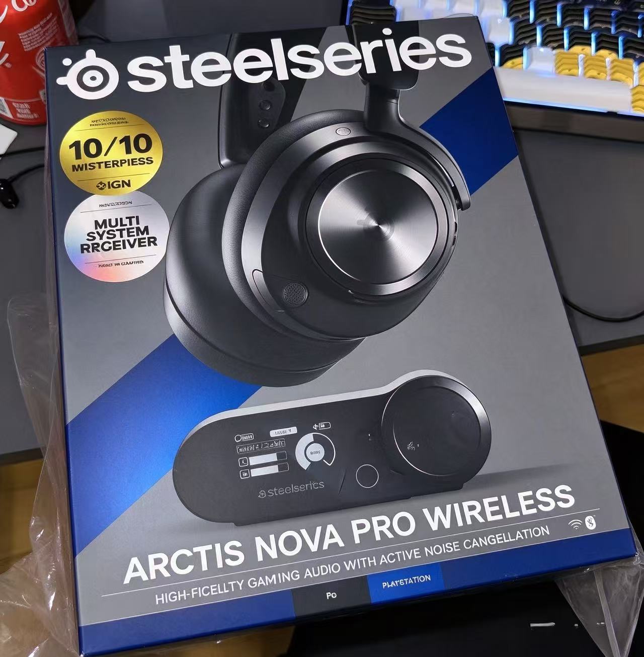 Игровая гарнитура SteelSeries Arctis Nova Pro Wireless, ANC, микрофон 2-го поколения, для PS5, ПК, Switch, чёрный
