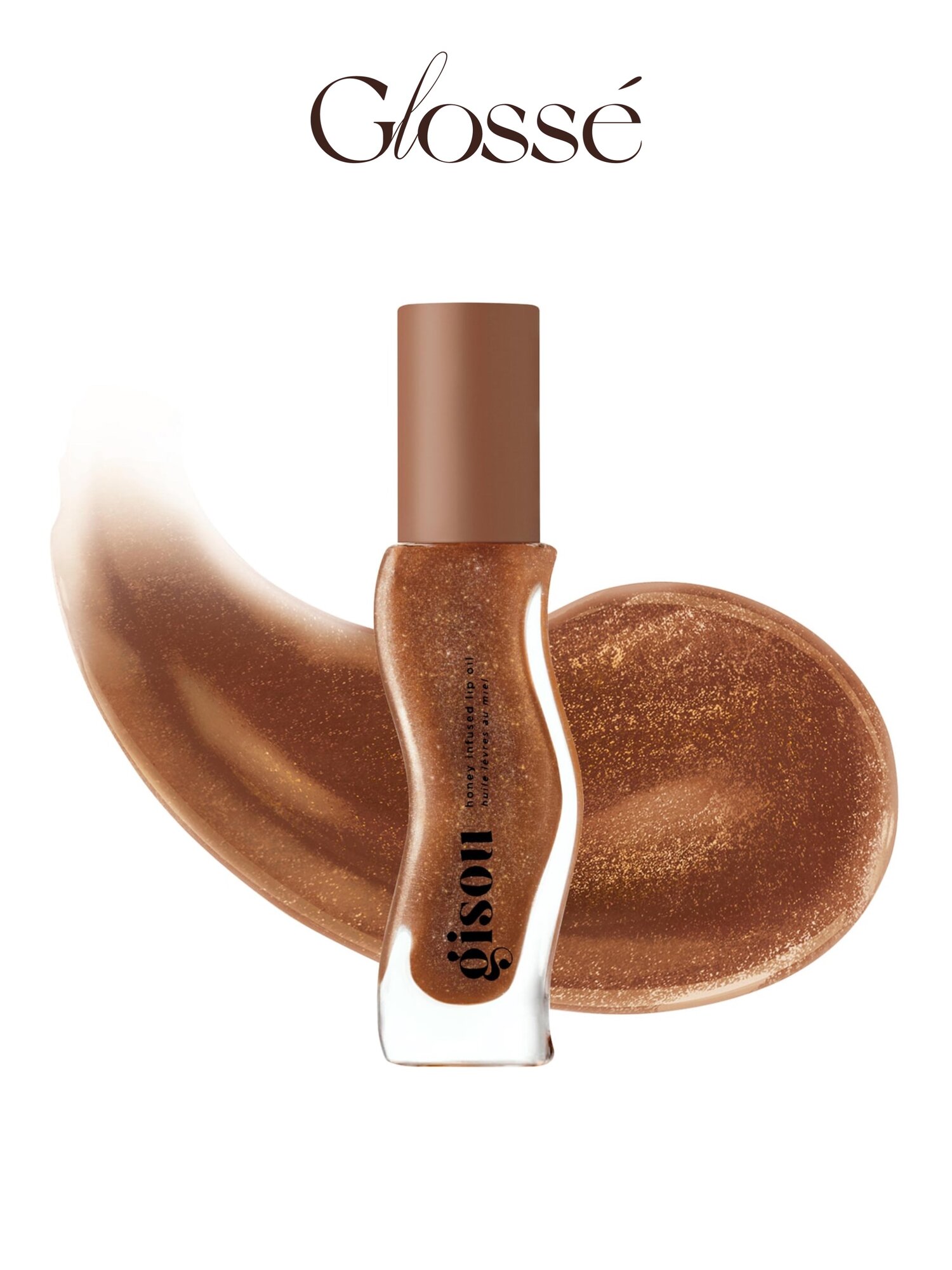 Gisou Масло для губ Honey Infused Hydrating Lip Oil, оттенок Coco Cacao, 8 мл.