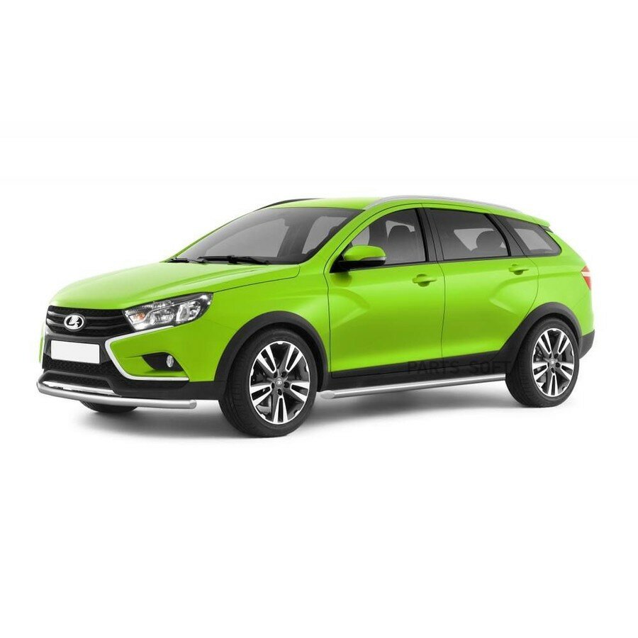 Защита порогов прямая 51мм НПС LADA Vesta SW Cross 2017- 01410201 от официального дистрибьютора, PT GROUP, артикул LSC220301