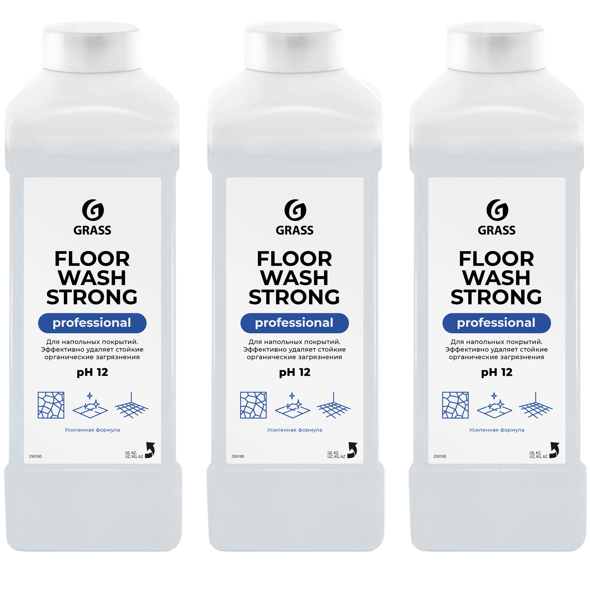 Средство для пола концентрат Floor Wash Strong 1000 мл. х 3 шт.