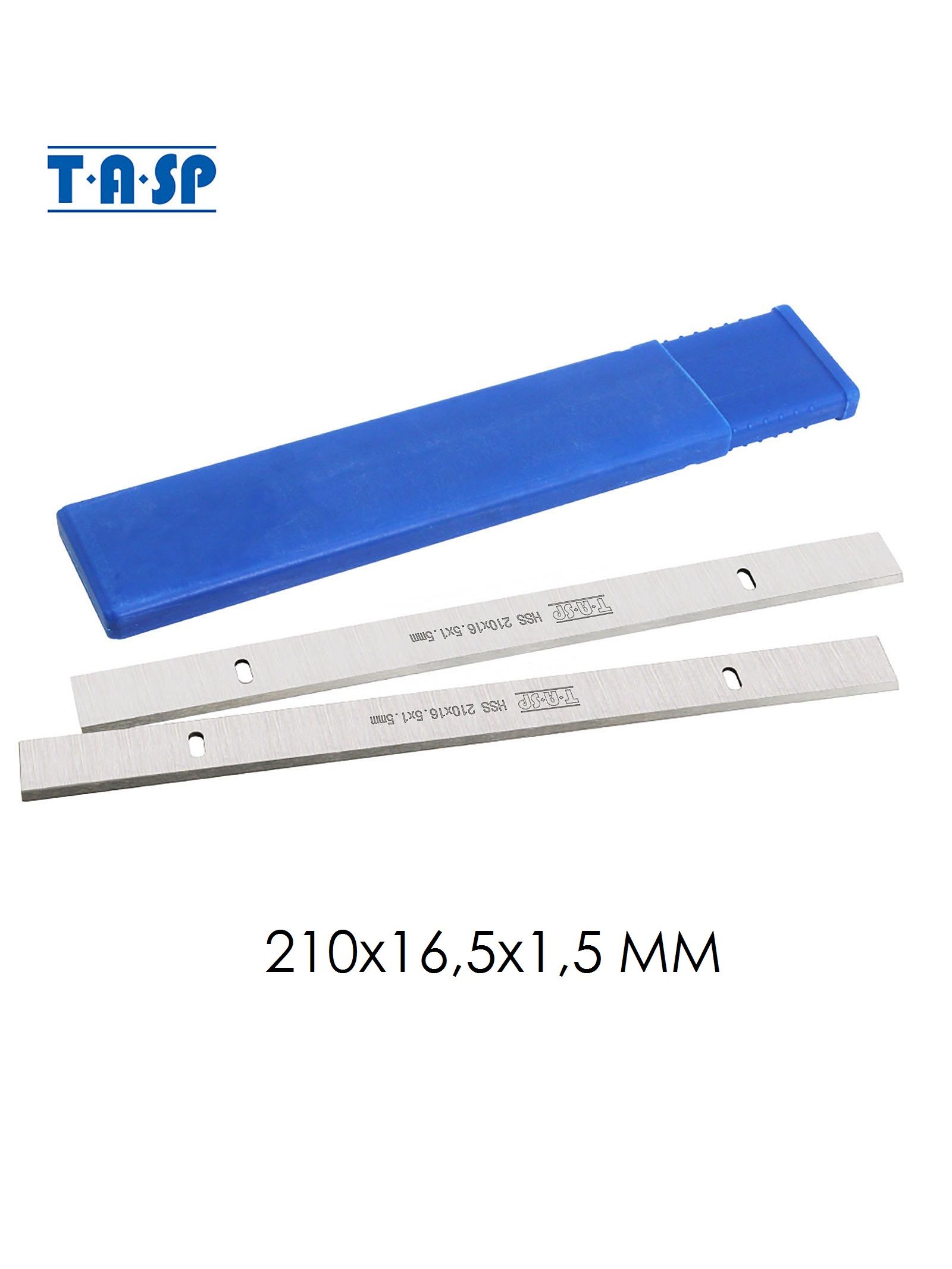 TASP Нож строгальный 210 x 16.5 x 1.5 мм HSS, для Einhell TH-SP 204 TC-SP 204, Gigant G-JP-8B, Proma HP-200, JET JPT-8B-M 707401, 2 шт.